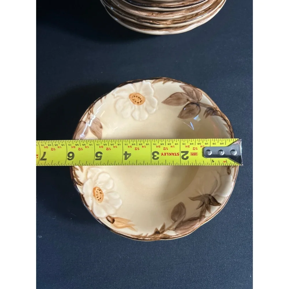 Franciscan cafe Royal‎ Fruit Dessert Bowls Set of 6 Hand Painted Vintage USA